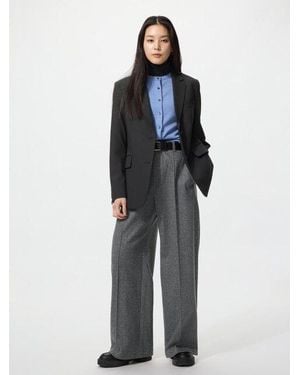 Uniqlo Pantalón Ancho Cepillado - Azul
