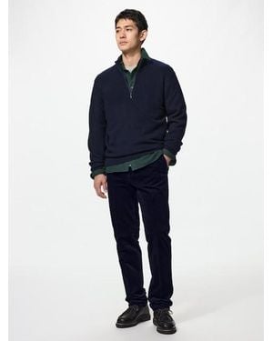 Uniqlo Smart 2-Way Stretch Trousers (Corduroy, Longer) - Blue