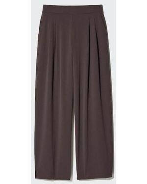Uniqlo Ultra Stretch Uv Protection Active Wide Trousers - Brown