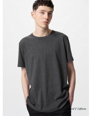 Uniqlo Cotone T-Shirt Dry Girocollo - Grigio