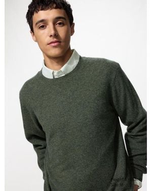 Uniqlo 100% Cashmere Crew Neck Jumper - Green