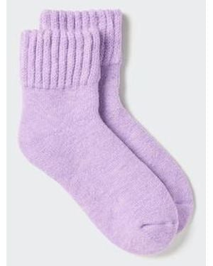 Uniqlo Heattech Calcetines Térmicos Forrados - Morado
