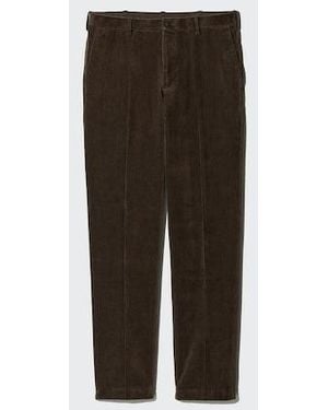 Uniqlo Smart 2-Way Stretch Trousers (Corduroy) - Brown