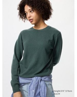 Uniqlo Jersey 100% Cashmere Cuello Redondo - Verde