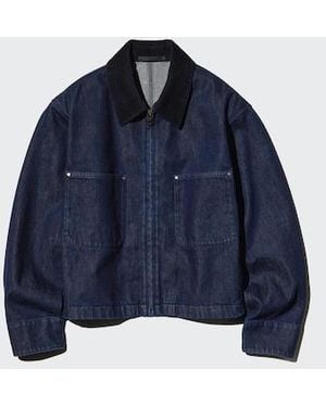 Uniqlo Zip-Up Short Jacket - Blue