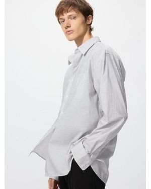Uniqlo Broadcloth Regular Fit Shirt (Regular Collar, Check) - Grey