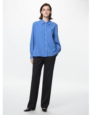 Uniqlo Wollhose (Straight Fit) - Blau