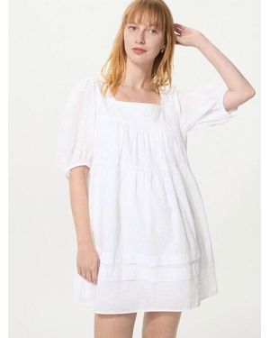 Uniqlo Cotton Dobby Mini Dress (Short Sleeve) - White