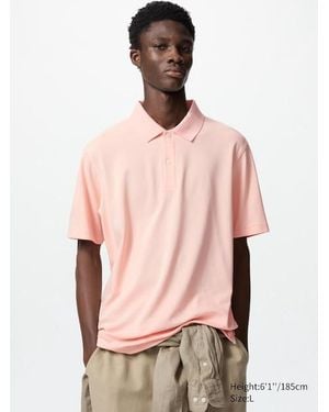 Uniqlo Polo Airism Cotone Piqué - Rosa