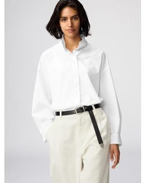 Uniqlo Cotton Stand Collar Shirt - White
