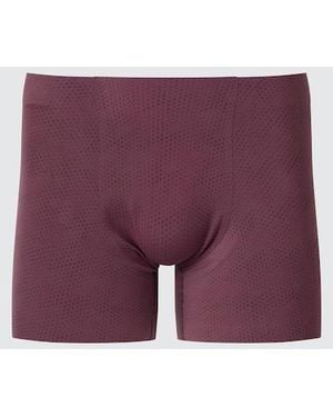 Uniqlo Airism Seamless Boxer Briefs (Printed) - Purple