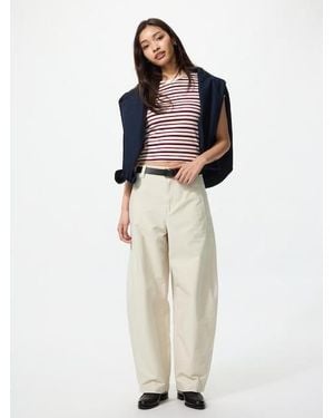 Uniqlo Jersey Barrel Leg Trousers - White