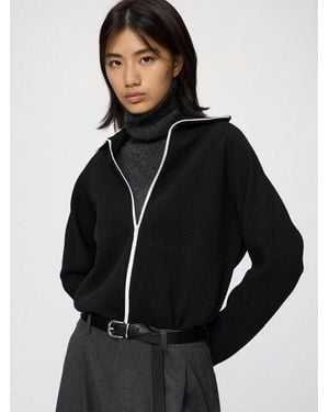 Uniqlo Cárdigan Punto Milano Cremallera - Negro
