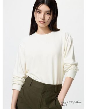 Uniqlo Camiseta Punto Polar Suave Cuello Redondo - Blanco