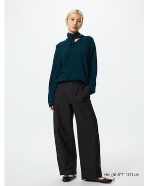 Uniqlo Pantaloni Jersey Gamba Larga - Blu