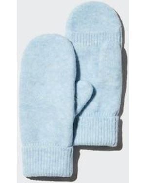 Uniqlo Heattech Lined Mittens (Soufflé Yarn) - Blue