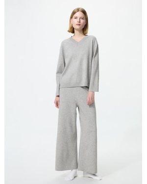 Uniqlo Washable Knit Trousers (Smooth) - Grey