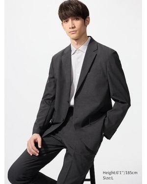 Uniqlo Giacca Blazer Airsense Simil Lana - Grigio