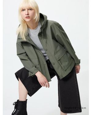 Uniqlo Utility Parka (Baumwollmix) - Grün