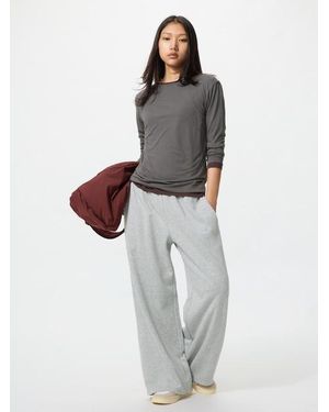 Uniqlo Wide Sweat Trousers - White