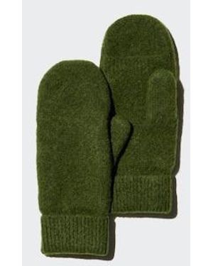 Uniqlo Heattech Soufflé Yarn Lined Mittens - Green