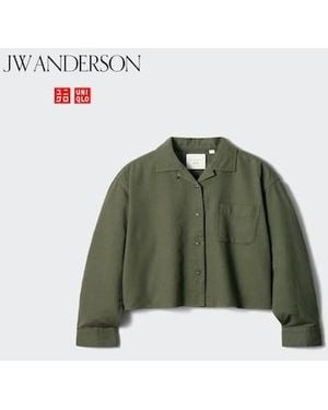 Uniqlo Flannel Boxy Shirt - Green