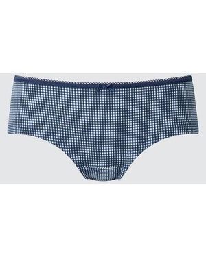 Uniqlo Briefs (Low Rise, Checked) - Blue