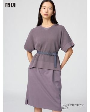Uniqlo V Neck Jumper (Short Sleeve) - Purple