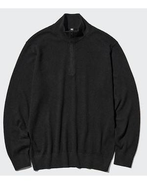Uniqlo 100% Cashmere Half-Zip Jumper - Black