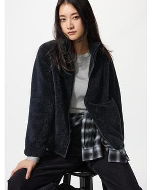 Uniqlo Fluffy Yarn Fleece Full-Zip Jacket - Black