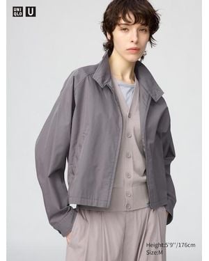 Uniqlo Cotton Blend Short Blouson - Grey