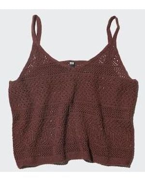 Uniqlo Crochet Knit Camisole - Brown