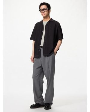 Uniqlo Pleated Wide Trousers (Long) - Black