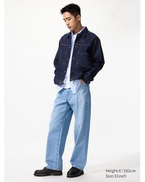 Uniqlo Baggy Jeans (Longer) - Blue