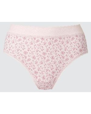 Uniqlo Briefs (High Rise, Flowers) - Pink