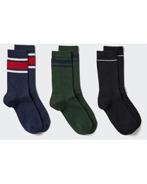Uniqlo Socks (3 Pairs, Ribbed) - Black