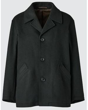 Uniqlo Wool Blend Short Coat - Black