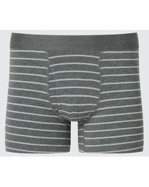 Uniqlo Cotton Boxer Briefs (Striped) - Grey