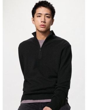 Uniqlo 100% Cashmere Half-Zip Jumper - Black