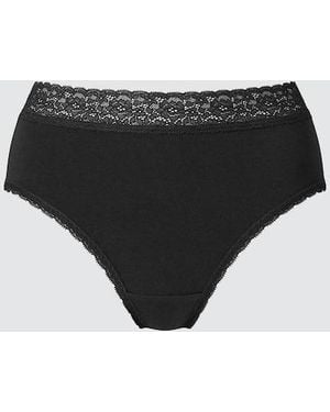 Uniqlo Briefs (High Rise, Lace) - Black