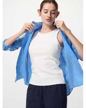 Uniqlo Ribbed Bra Top - Blue