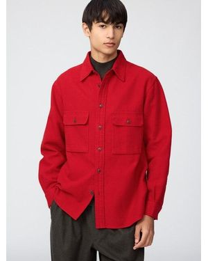 Uniqlo Brushed Cotton Shirt - Red