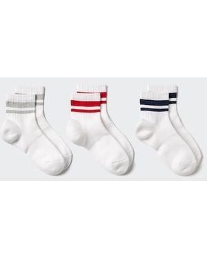 Uniqlo Socks (Crew, 3 Pairs) - White