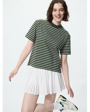 Uniqlo Airism Cotton T-Shirt (Striped) - Green