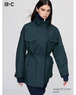 Uniqlo Utility Short Coat (Relaxed) - Blue
