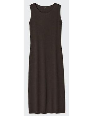 Uniqlo Washable Ribbed Knit Dress (Sleeveless) - White