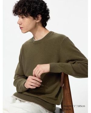 Uniqlo 100% Cashmere Crew Neck Jumper - Green