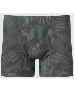 Uniqlo Airism Seamless Boxer Briefs (Printed) - Grey