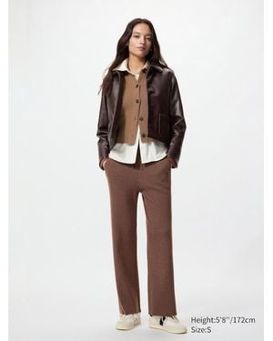 Uniqlo Pantalón Punto Canalé - Marrón