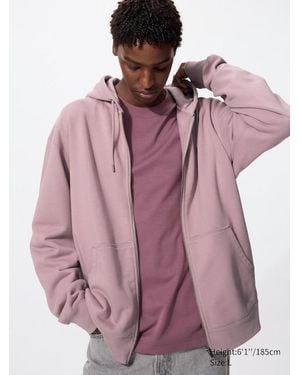 Uniqlo Felpa Con Cappuccio E Zip - Rosa